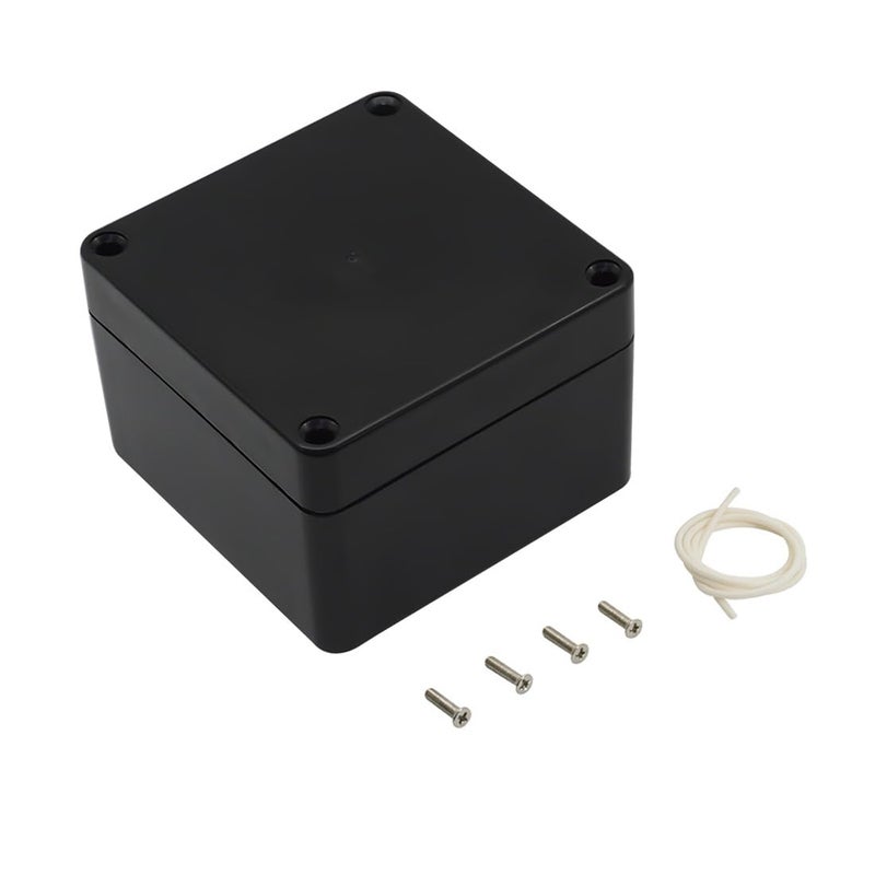 LeMotech Junction Box IP65 Waterproof Project Box Dustproof ABS Plastic Electrical Boxes Universal Enclosure for Electronic Black 3.29x 3.19x 2.2 inch (83 x 81 x 56mm)(Pack of 1) - Image 1
